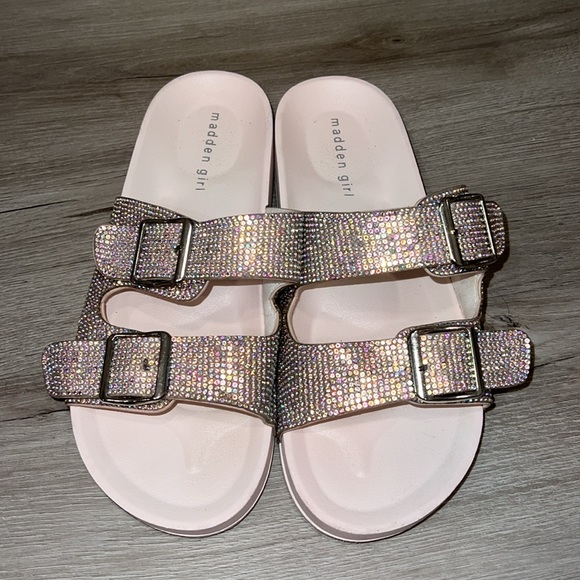 Madden Girl Shoes - Madden Girl Rhinestone Slides